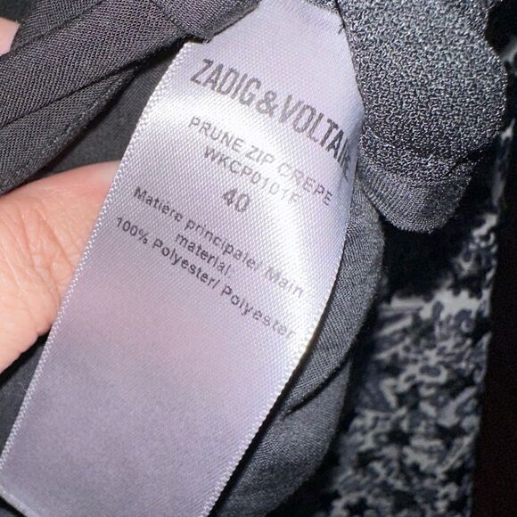 Zadig & Voltaire | Prune Crepe Pants Size 40 / Large in Black - Picture 11 of 15